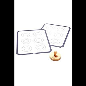 Alex by DASH Perfect Cookie Baking 2-Pack Silicone Mats and Press